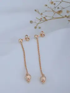 Sangria Rose Gold-Plated 925 Sterling Silver Contemporary Drop Earrings