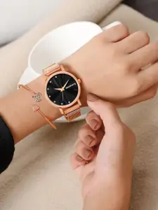 DressBerry Women Dial & Bracelet Style Straps Analogue Watch DBSet24 Set-07