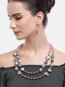 Anouk Premium Beads Gold-Plated Acrylic Balls Necklace Set