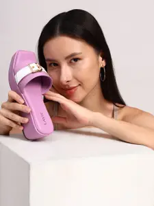 Lavie Women Solid Platform Heel Sandals