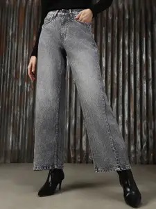 High Star Women 90'S Baggy Fit High-Rise Light Fade Jeans