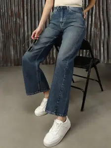 High Star Women 90'S Baggy Fit High-Rise Light Fade Jeans