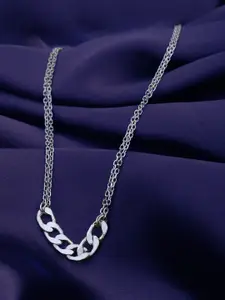 Carlton London Rhodium-Plated Layered Necklace