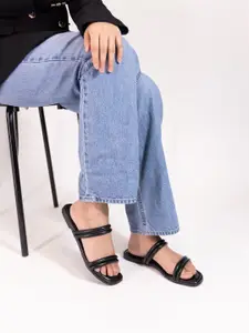 CAI Women Twin Strap Flats