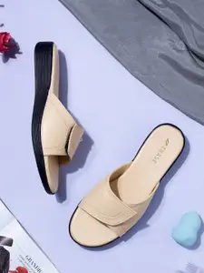 TRASE Women Solid Open Toe Flats with Bows