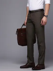 Raymond Men Striped Slim Fit Formal Trousers