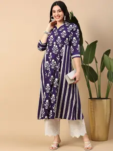 SHOWOFF Ethnic Motifs Printed Cotton A-Line Kurta