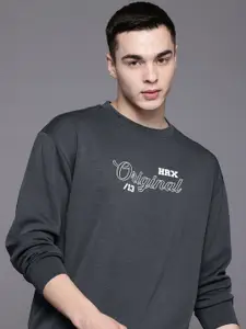 HRX by Hrithik Roshan Men Printed Rapid Dry Oversized Sweatshirt