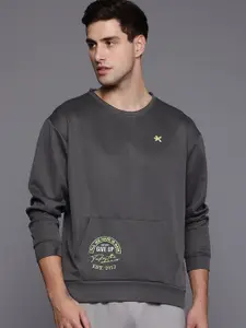 HRX by Hrithik Roshan Men Printed Oversized Sweatshirt