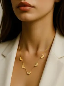 Rubans 18KT Gold Plated Stainless Steel Tarnish-Free Waterproof Demi-Fine Link Necklace