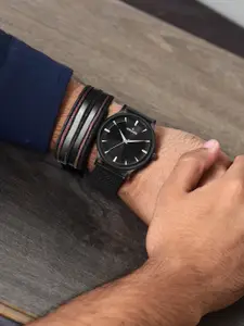 WROGN Men Embellished Dial & Bracelet Style Straps Analogue Watch WRNWJ24 Set-08