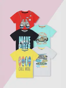 Max Boys Graphic Printed T-Shirt - Pack of 5