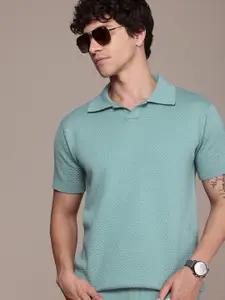 French Connection Knitted Polo Collar Bio Finish T-shirt