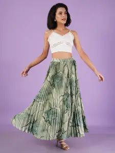 ZWERLON Women Printed A-Line Maxi Skirts