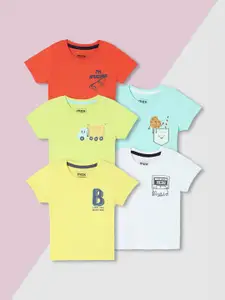 max Boys Pack of 5 Graphic Printed T-shirt