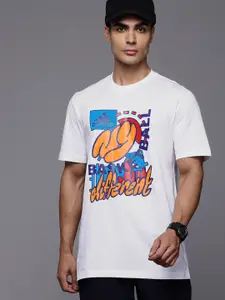ADIDAS NY Hoops Printed Cotton T-shirt