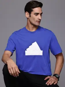 ADIDAS Logo Print Pure Cotton Regular T-shirt