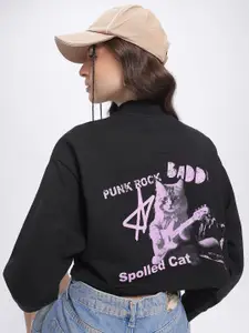 DressBerry Printed Crop Sweatshirt