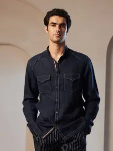 U.S. Polo Assn. Men Premium Spread Collar Solid Tailored Fit Casual Shirt