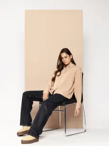 encore by INVICTUS Drop-Shoulder Sleeves Relaxed Fit Casual Shirt