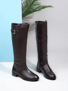 The Roadster Lifestyle Co Women Round Toe High-Top Regular Boots