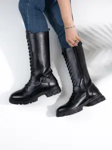 The Roadster Lifestyle Co Women Round Toe High-Top Regular Boots