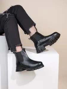 The Roadster Lifestyle Co Block-Heeled Chelsea Boots