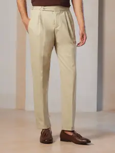 U.S. Polo Assn. Men Slim Fit High-Rise Pleated Trousers