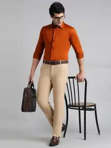 SUBTRACT Men 4 Way Stretch Flex Waist Slim Fit Formal Trousers