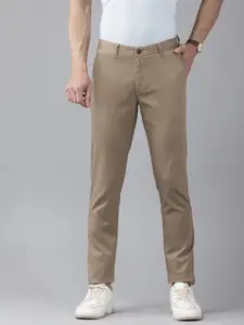 Blackberrys Men B-91 Self-Textured Mid-Rise Tapered Fit Chinos