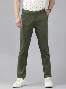 Blackberrys Men B-91 Self-Textured Mid-Rise Tapered Fit Chinos