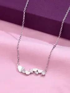 KAI JEWEL Rhodium Plated 92.5 Sterling Silver Cubic Zirconia Necklace