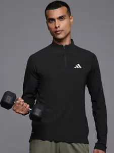 Adidas Mock Neck Half Zipper Pullover Training Sweatshirt
