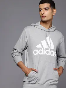 ADIDAS Brand Logo Printed Hooded Sweatshirt