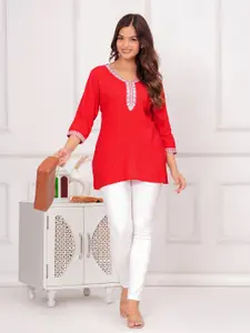 NEW4U Women Embroidered A-Line Kurtis