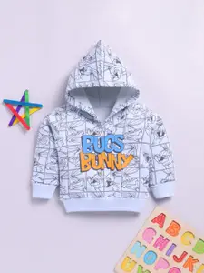 YK X Tinyo Infant Boys Bugs Bunny Printed Hooded Fleece Sweatshirt
