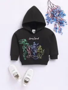 Yk X Tinyo Infant Boys Looney Tunes Graphic Printed Hooded Sweatshirt
