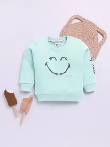YK X Tinyo Infant Girls Smiley Printed Fleece Sweatshirt