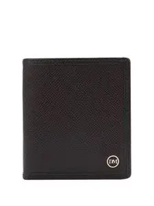 Da Milano Men Textured Leather Two Fold Wallet