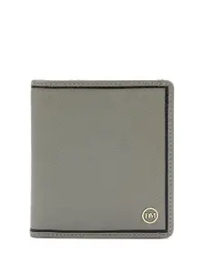 Da Milano Men Textured Leather Two Fold Wallet