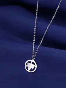 KAI JEWEL 92.5 Sterling Silver Rhodium-Plated Cubic Zirconia Necklace