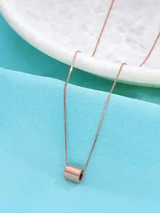 KAI JEWEL 925 Sterling Silver Rose Gold-Plated Necklace