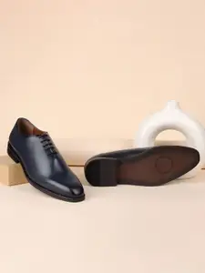 LOUIS STITCH Men Federal Blue Formal Wholecut Lace-Up Derby Shoes