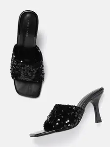 Lino Perros Sequin Embellished Slim Heels