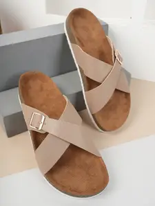 MOZAFIA Women Open Toe Flats with Buckles