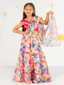 VASTRAMAY Girls Embellished Ready to Wear Lehenga & Blouse With Dupatta