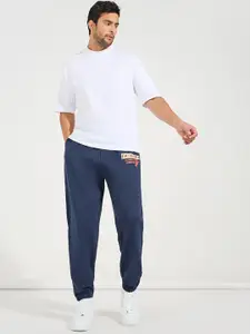 Styli Men Friends Graphic Printed Pure Cotton Oversized Terry Joggers