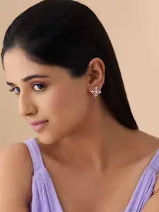 Kushal's Fashion Jewellery Embellished Bridal Rhodium Plated CZ Stone Studded Finger Ring