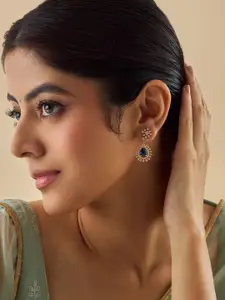 Kushal's Fashion Jewellery Embellished Bridal Ruby Rhodium-Plated Party Zircon Finger Ring