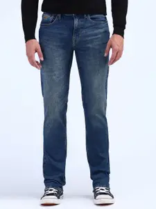 Flying Machine Men Prince Slim Fit Heavy Fade Stretchable Jeans